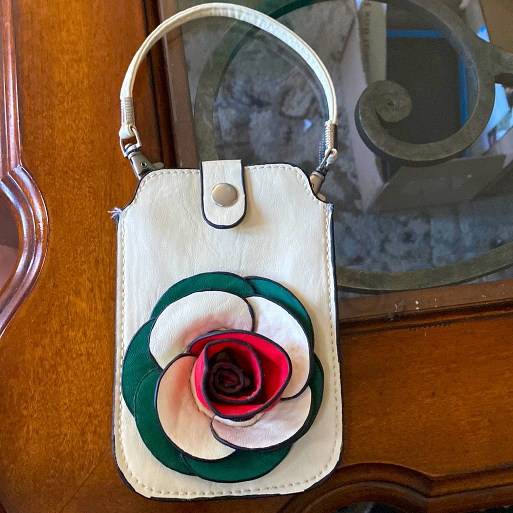 Italian leather phone purse